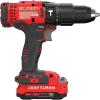 imageCRAFTSMAN V20 Cordless Hammer Drill Kit 12 inch 2 Batteries and Charger Included CMCD711C2Hammer Drill Kit Only