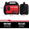 imageCraftsman C0010250 2500Watt Gas Portable Generator  Reliable Power for Outdoor Activities  Quiet Operation  Lightweight and Compact Design  Powered by Generac  50 StateCARB CompliantCraftsman 3000i Inverter 50 StCSA