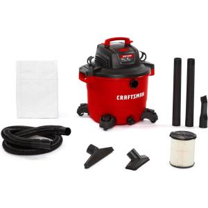 imageCRAFTSMAN CMXEVBE18695 16 Gallon 65 Peak HP Wet Dry Vac HeavyDuty Shop Vacuum Wet and Dry with Filter MufflerDiffuser Dust Bag Hose and Attachments for Home Projects ampamp Renovations16 Gallon 65 Peak HP