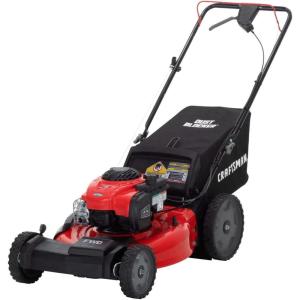 imageCRAFTSMAN SelfPropelled Gas Powered Lawn Mower 21 Inch 3in1 Mulching Push Mower with Bag 6 Adjustable Heights 140cc OHV Engine M215Lawn Mower
