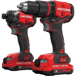 imageCRAFTSMAN V20 Cordless Brushless Compact 2 Tool Combo Kit 2 Batteries CMCK210C22Tool Combo Kit Only