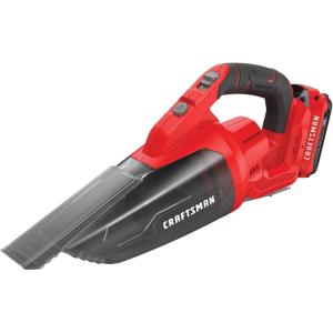 imageCRAFTSMAN V20 Cordless Hand Vacuum 45 CFM 2 Stage Filtration System with Filter Battery and Charger Included CMCVH001C1Bare Tool