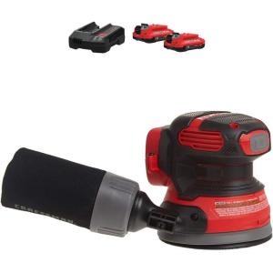imageCraftsman V20 Battery ampamp Charger Starter Kit 20 Ah with Random Orbit Sander CMCB2022CK ampamp CMCW220BStarter Kit w Random Orbit Sander