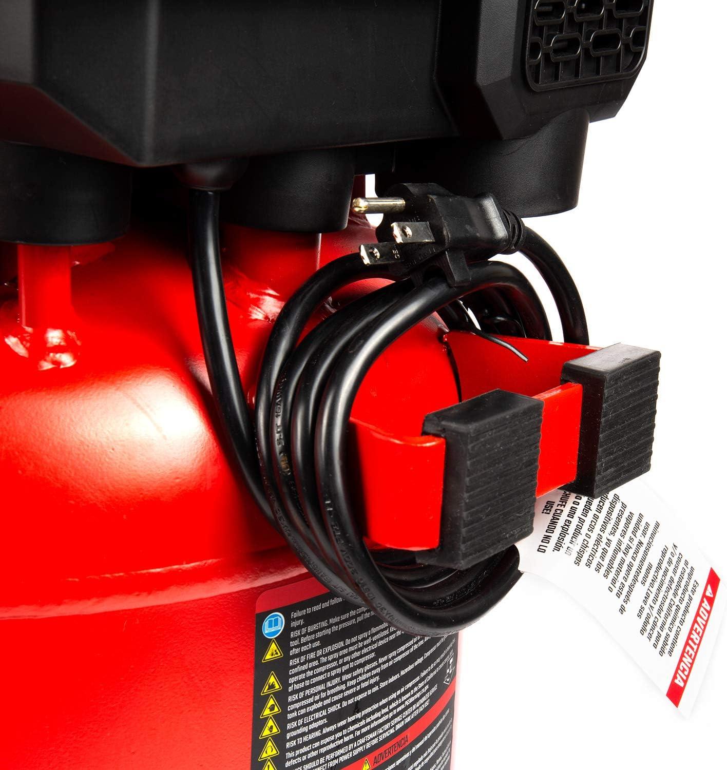 imageCraftsman Air Compressor 10 Gallon Peak 18 Horsepower Oilfree Compressor Max 150 PSI Vertical Compressor Air Tools Model CMXECXA0331042Vertical Type
