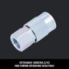 imageCRAFTSMAN 14in Steel NPT Female Coupler for Air Hose Fittings Quick Connector Coupler Industrial Interchange