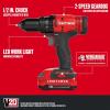 imageCRAFTSMAN V20 Cordless DrillDriver Kit 12 inch Battery and Charger Included CMCD700C1Drill Kit