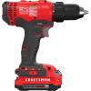 imageCRAFTSMAN V20 Cordless DrillDriver Kit 12 inch Battery and Charger Included CMCD701C2DrillDriver Kit Only