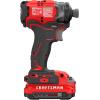 imageCRAFTSMAN V20 Cordless Impact Driver 14 inch Battery and Charger Included CMCF813C2