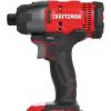 imageCRAFTSMAN V20 Cordless Impact Driver Kit 14 inch 2 Batteries and Charger Included CMCF800C2Impact Driver Kit Only