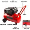 imageCraftsman Air Compressor 10 Gallon 18 HP Max 175 PSI Pressure Powerful and Portable Oil Free Compressor Maintenance Free for Home Garage Workshop Model CMXECXA0201041