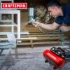 imageCraftsman Air Compressor 15 Gallon 34 HP Max 135 PSI Pressure 15 CFM90psi and 22 CFM40psi Stainless Steel Portable Oil Free Maintenance Free Compressor CMXECXA0200141A