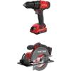 imageCRAFTSMAN V20 Cordless DrillDriver Kit 12 inch Battery and Charger Included CMCD700C1w Circular Saw