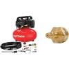 imageCraftsman Air Compressor 6 Gallon Pancake OilFree CMEC6150K and Camco Blow Out Plug With Brass Quick Connect 36143w Blow Out Plug
