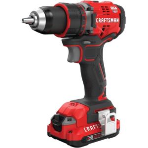 imageCRAFTSMAN 20V MAX Cordless Drill Driver 12 Inch Keyless Chuck 2 Batteries and Charger Included CMCD720D2