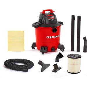 imageCRAFTSMAN CMXEVBE18690 9 Gallon 425 Peak HP Wet Dry Vac Portable Shop Vacuum Wet and Dry with Filter Dust Bag Dusting Brush Hose and Attachments for Home Garage and Automotive Cleaning9 Gal 425 Peak HP w Dusting Brush