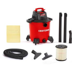 imageCRAFTSMAN CMXEVBE18690 9 Gallon 425 Peak HP Wet Dry Vac Portable Shop Vacuum Wet and Dry with Filter Dust Bag Dusting Brush Hose and Attachments for Home Garage and Automotive Cleaning9 gallon 425 Peak Hp