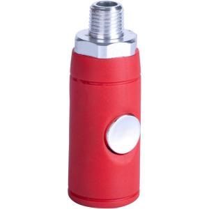 imageCRAFTSMAN Push Button Coupler Male 14in NPT Industrial and Automotive Plug Compatible QuickDisconnect