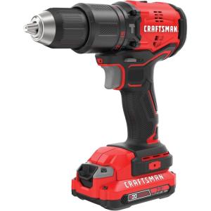 imageCRAFTSMAN V20 Hammer Drill 12 Inch Ratcheting Chuck 2 Batteries and Charger Included CMCD731D2