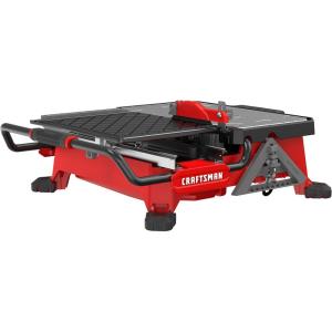imageCRAFTSMAN V20 Tile Cutter Wet Tile Saw Compact Sliding Cart 7 inch Cordless Battery and Charger CMCS4000M1