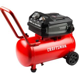 imageCraftsman Air Compressor 10 Gallon 18 HP Max 175 PSI Pressure Powerful and Portable Oil Free Compressor Maintenance Free for Home Garage Workshop Model CMXECXA0201041
