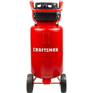 imageCraftsman Air Compressor 20 Gallon OilFree 18 HP Max 175 PSI Pressure Two Quick Couplers Big Capacity Red CMXECXA0232043Air Compressor
