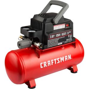 imageCraftsman Air Tools 2 Gallon Portable Air Compressor 13 HP OilFree Max 125 PSI Pressure Hot Dog Model CMXECXA0200243hot dog