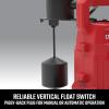 imageCRAFTSMAN 12 HP Fiberglass Reinforced Thermoplastic Fully Submersible Sump Pump Efficient MultiUse Electric Water Pump PiggyBack Vertical Float Switch 10 Ft Cord 4100 GPH12 HP
