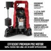imageCRAFTSMAN 12 HP Fiberglass Reinforced Thermoplastic Fully Submersible Sump Pump Efficient MultiUse Electric Water Pump PiggyBack Vertical Float Switch 10 Ft Cord 4100 GPH12 HP