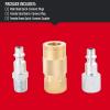 imageCRAFTSMAN 14in NPT Universal CouplerPlug Kit 3Piece Industrial Interchange Steel and Brass Construction