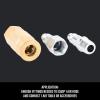 imageCRAFTSMAN 14in NPT Universal CouplerPlug Kit 3Piece Industrial Interchange Steel and Brass Construction