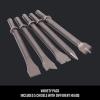 imageCRAFTSMAN 5Piece Air Chisel Set 0401in Shank Hardened Alloy Steel Variety of Chisel Heads for Multiple Applications