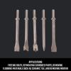 imageCRAFTSMAN 5Piece Air Chisel Set 0401in Shank Hardened Alloy Steel Variety of Chisel Heads for Multiple Applications