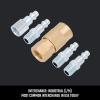 imageCRAFTSMAN 5pc NPT CouplerPlug Kit Industrial Quick Connect Steel and Brass 14in NPT Threads