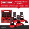 imageCRAFTSMAN CMXAZBS15004 BlackRed 1quot x 12 Ratchet Tie Down Straps  LightMidWeight Duty 1500 lb Break Strength 4 Pack4 Pack