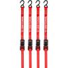 imageCRAFTSMAN CMXAZBS15004 BlackRed 1quot x 12 Ratchet Tie Down Straps  LightMidWeight Duty 1500 lb Break Strength 4 Pack4 Pack
