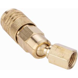 imageCRAFTSMAN 14in Universal Swivel Coupler Female 360Degree Rotation Brass Construction Industrial ampamp Automotive Compatibility