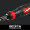 imageCRAFTSMAN 4V Electric Screwdriver Set 300 RPM MicroUSB Charging Port 3Stage Battery Charge Indicator CMHT66718B20