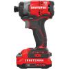 imageCRAFTSMAN V20 Impact Driver Kit Cordless 14 Inch 2 Batteries and Charger Included CMCF820D2