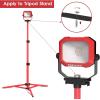 imageCRAFTSMAN 1100 Lumens 4000K LED Tiltable Portable Work Light in Red with 2in1 Adjustable Metal Rotating Stand and Handle ImpactResistant Glass Lens 5FT Power Cord ETL Perfect for Job Site