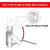 imageCRAFTSMAN 1100 Lumens 4000K LED Tiltable Portable Work Light in Red with 2in1 Adjustable Metal Rotating Stand and Handle ImpactResistant Glass Lens 5FT Power Cord ETL Perfect for Job Site