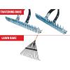 imageCRAFTSMAN 2Piece Raking Set with Lawn ampamp Thatching Rakes Wood Handles with Cushion Grips for Leaves Dethatching Dead Grass Cultivating