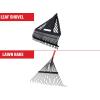 imageCRAFTSMAN 2Piece Raking Set with Leaf ampamp Lawn Rakes Fiberglass ampamp Rubber Coated Handles Cushion Grips for Leaves Thatching Dethatching