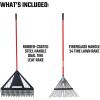 imageCRAFTSMAN 2Piece Raking Set with Leaf ampamp Lawn Rakes Fiberglass ampamp Rubber Coated Handles Cushion Grips for Leaves Thatching Dethatching