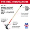 imageCRAFTSMAN CMXMKIT0040 3Piece Long Wood Handle Weeding Tool Set with Weeding Hoe 2Prong Hoe and Grass Weed Cutter