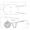 imageCRAFTSMAN CMXMKIT0110 2Piece Garden Set with Fiberglass Handle Digging Shovel ampamp 6 Cubic Feet Steel Tray Wheelbarrow Red