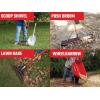 imageCRAFTSMAN CMXMKIT0130 4Piece Outdoor Tool Set with DGrip Poly Scoop Shovel Rake Squeegee Push Broom ampamp 6 Cubic Ft Wheelbarrow Red4Piece Lawn Debris CleanUp Pack