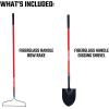 imageCraftsman 2Piece Garden Tool Set with Digging Shovel and Bow Rake Fiberglass Handles Cushion Grips for Landscaping Gardening ampamp Construction