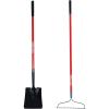 imageCRAFTSMAN 2Piece Garden Tool Set with Transfer Shovel and Bow Rake Fiberglass Handles Cushion Grips for Landscaping Gardening ampamp Yardwork