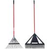 imageCRAFTSMAN 2Piece Raking Set with Leaf ampamp Lawn Rakes Fiberglass ampamp Rubber Coated Handles Cushion Grips for Leaves Thatching Dethatching