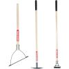 imageCRAFTSMAN CMXMKIT0040 3Piece Long Wood Handle Weeding Tool Set with Weeding Hoe 2Prong Hoe and Grass Weed Cutter